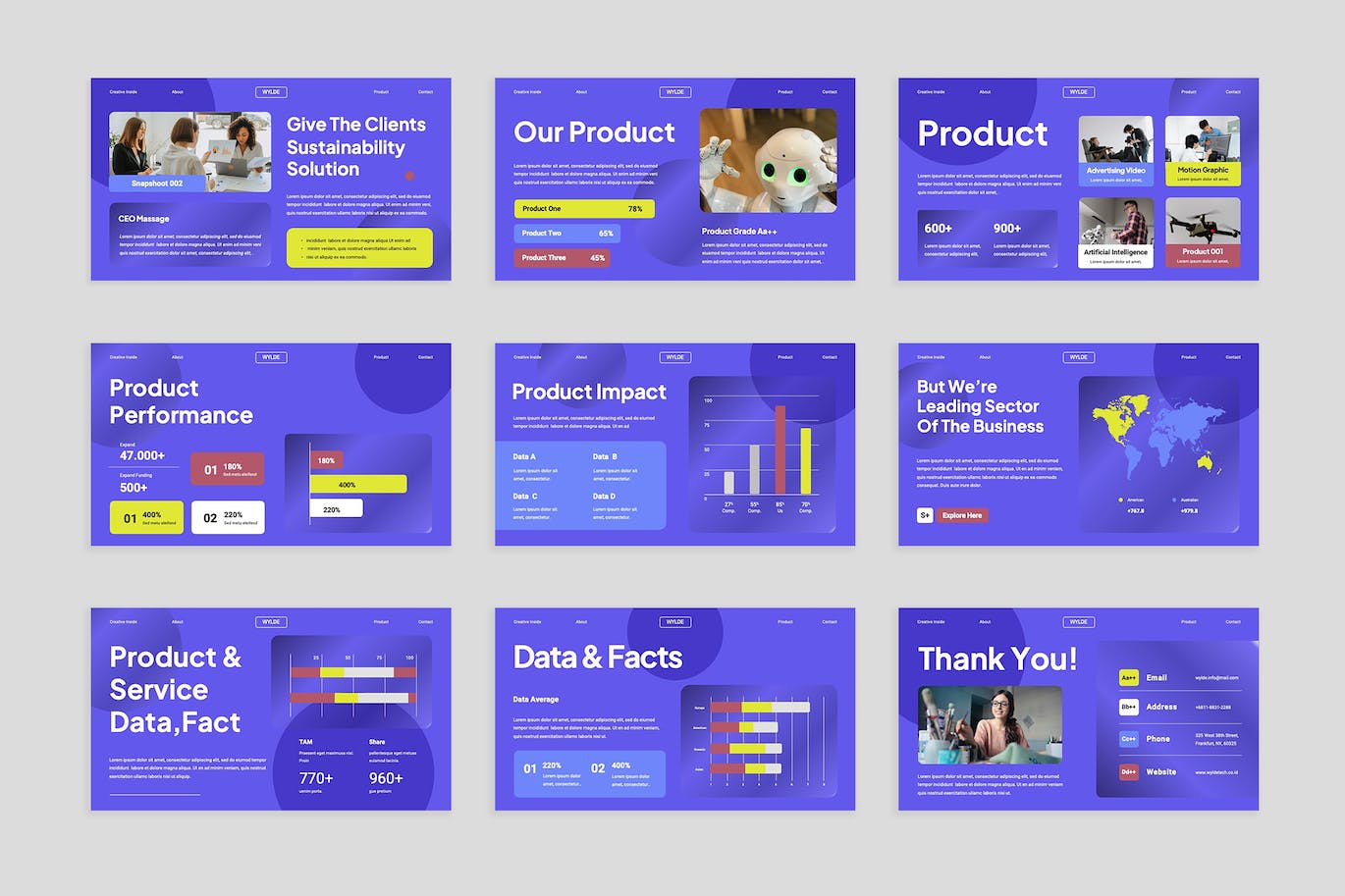 现代商业技术演示PPT模版