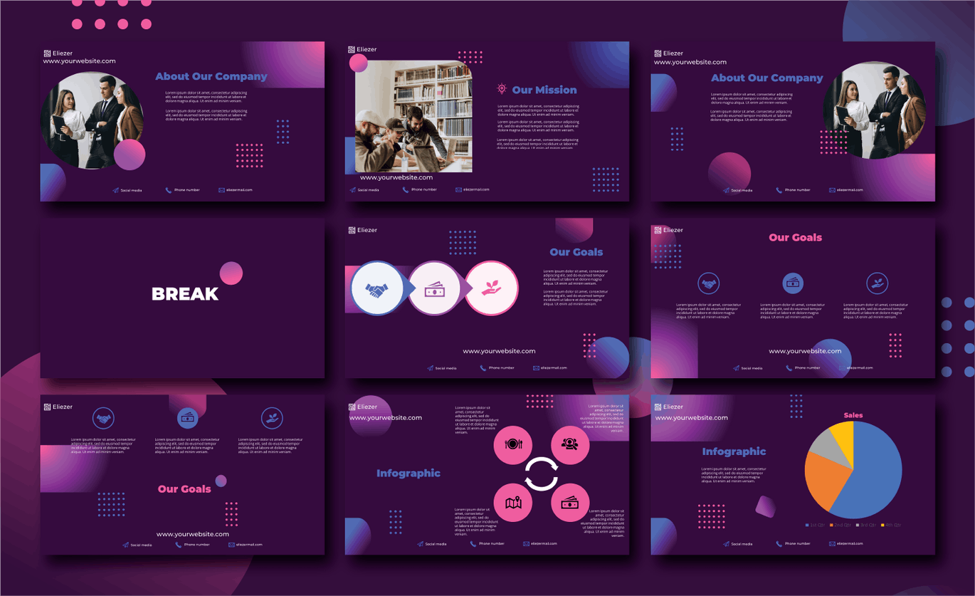 商务企业合作PPT模板 (PPTX)