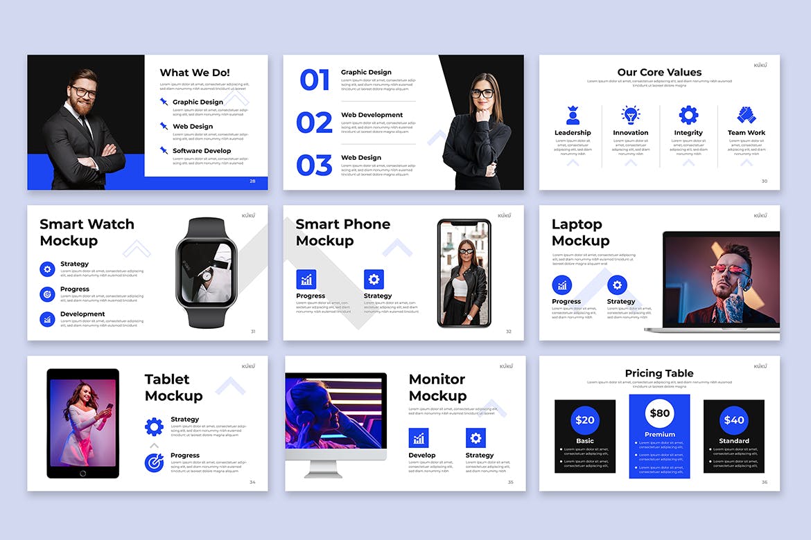 极简主义产品服务介绍PPT模版