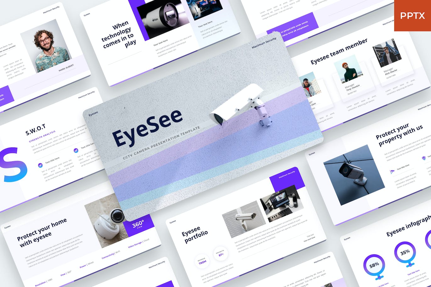 监控产品 PPT模板 (PPTX)