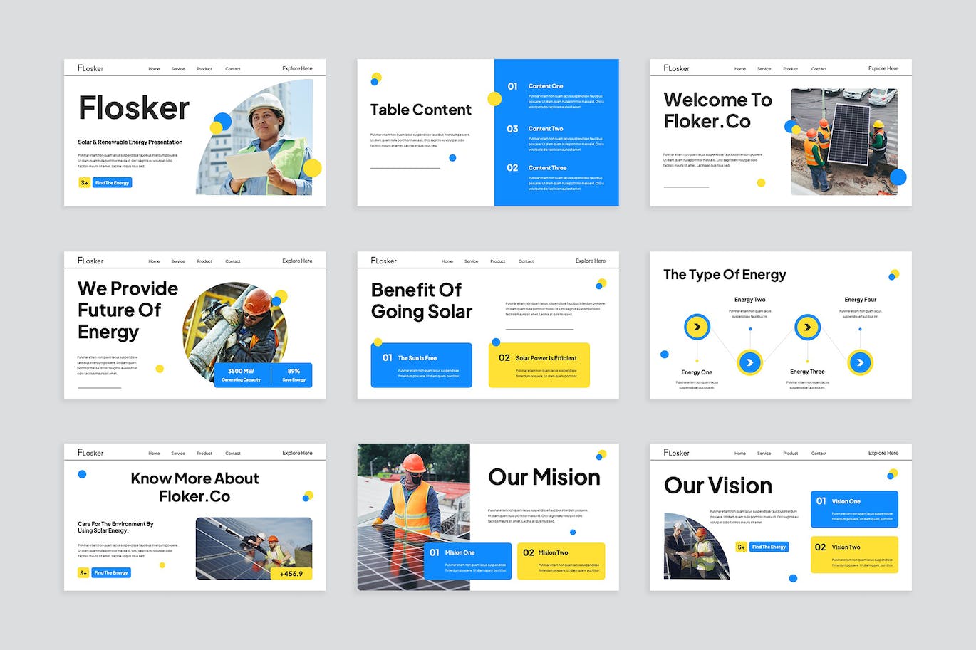 现代太阳能和可再生能源演示PPT模版