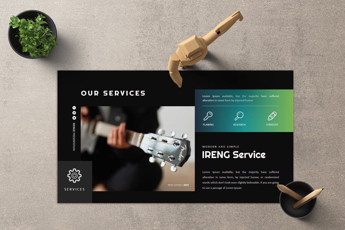 Irenge – 创意艺术幻灯片模板(PPTX,PPT)