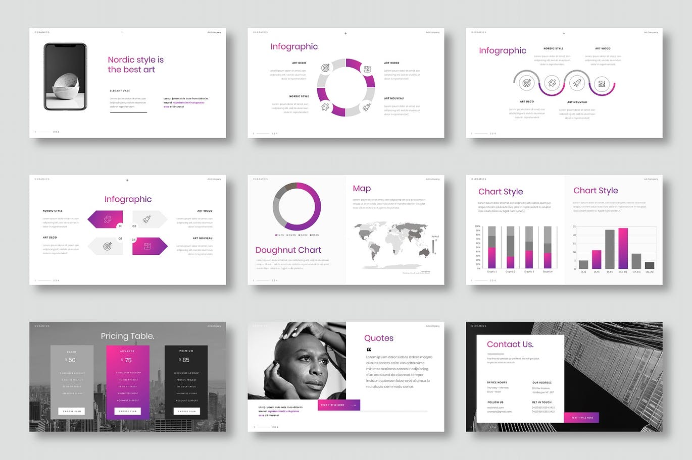 Kristal – 现代时尚家居品牌商务PPT模板(PPTX)