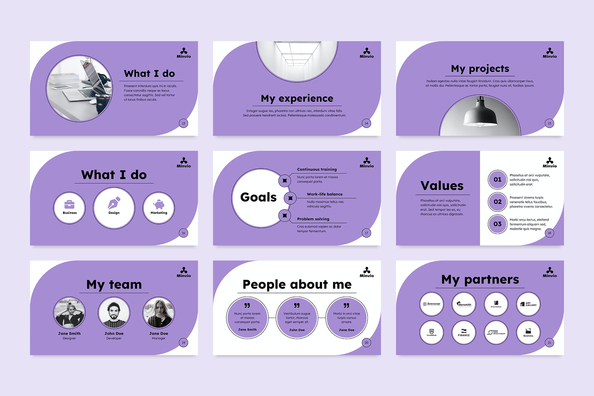 作品集PowerPoint演示模板(PPTX)