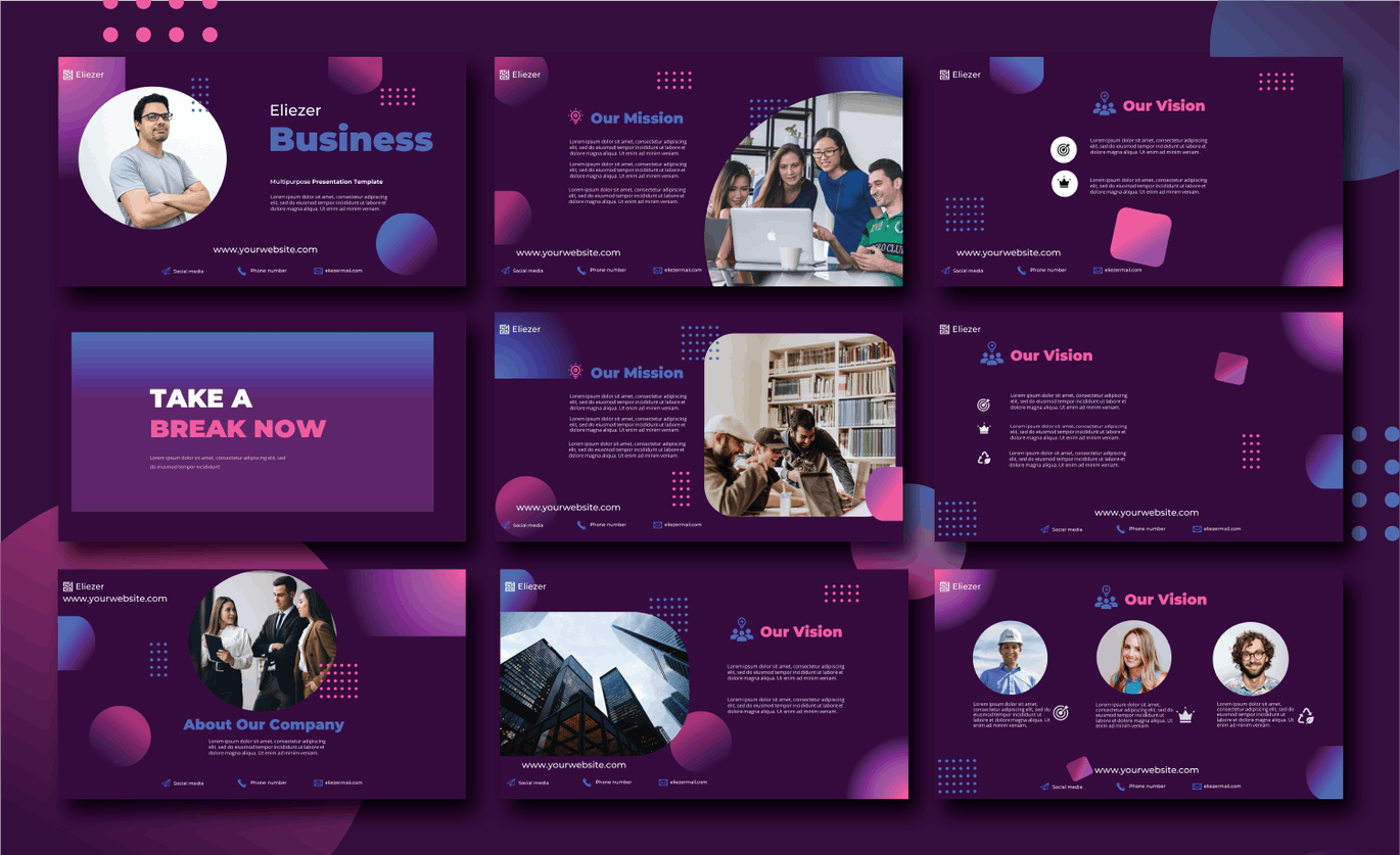 商务企业合作PPT模板 (PPTX)