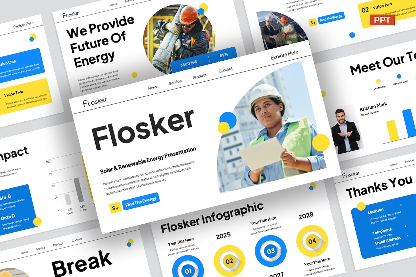 现代太阳能和可再生能源演示PPT模版