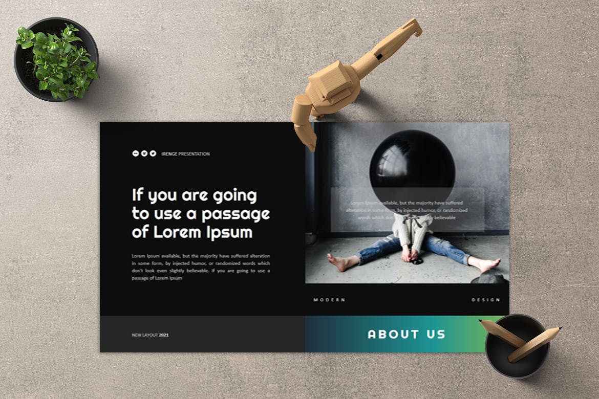 Irenge – 创意艺术幻灯片模板(PPTX,PPT)