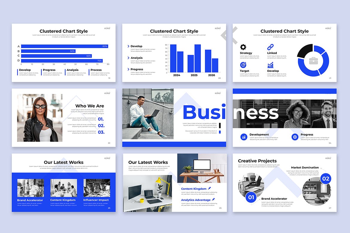 极简主义产品服务介绍PPT模版