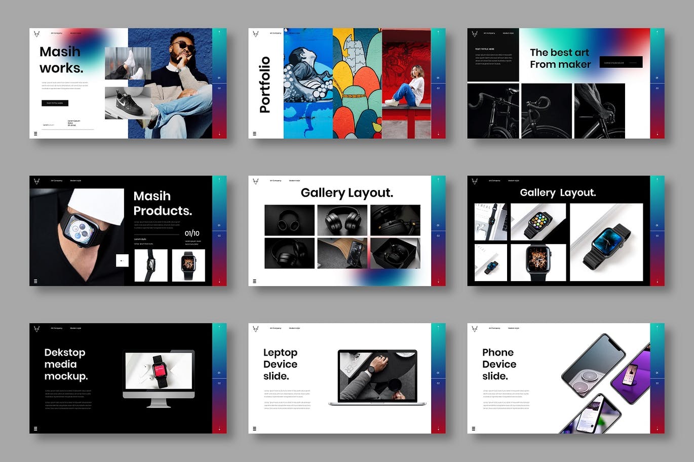 Masih – 数码产品商业演示模板