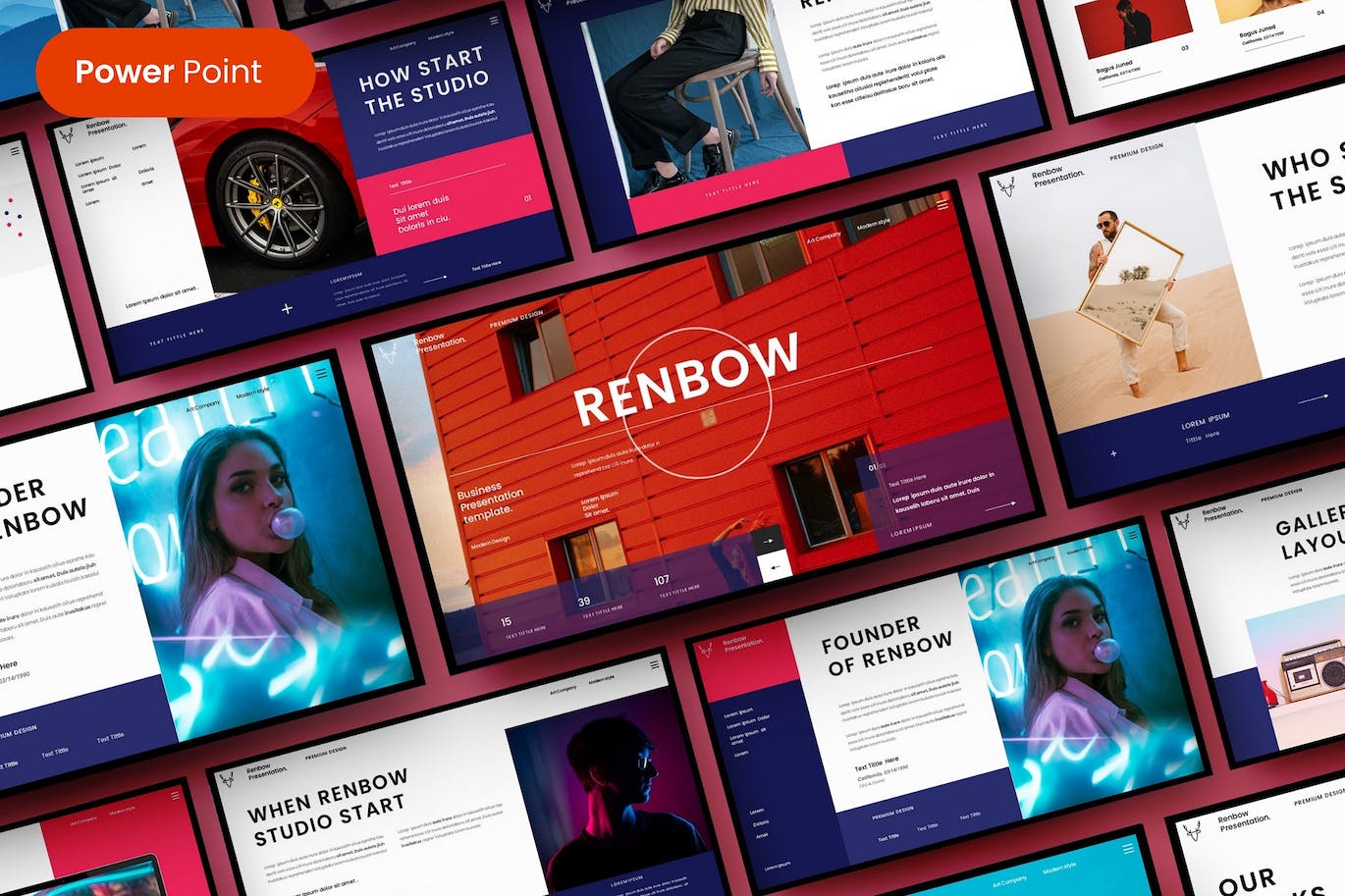 时尚高端绚丽多用途的高品质PowerPoint幻灯片演示模板（pptx）