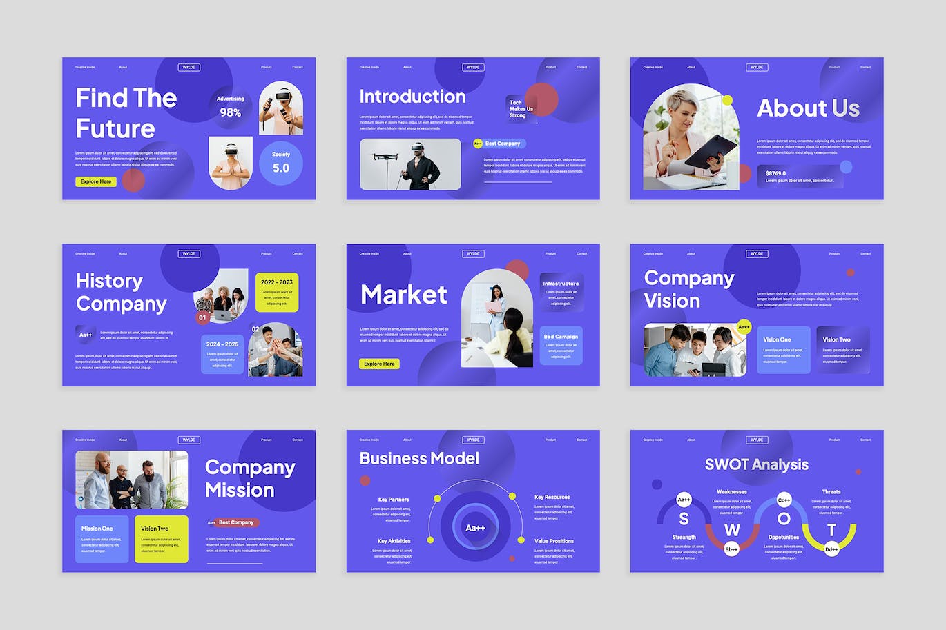 现代商业技术演示PPT模版