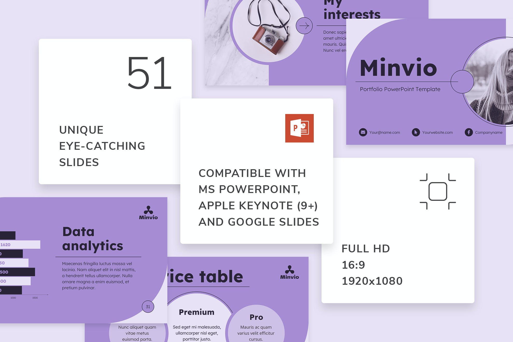 作品集PowerPoint演示模板(PPTX)