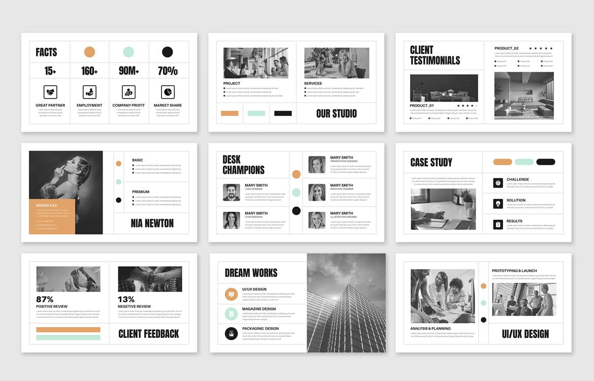 一个视觉吸引力和多功能的工具PPT模板 (PPTX)