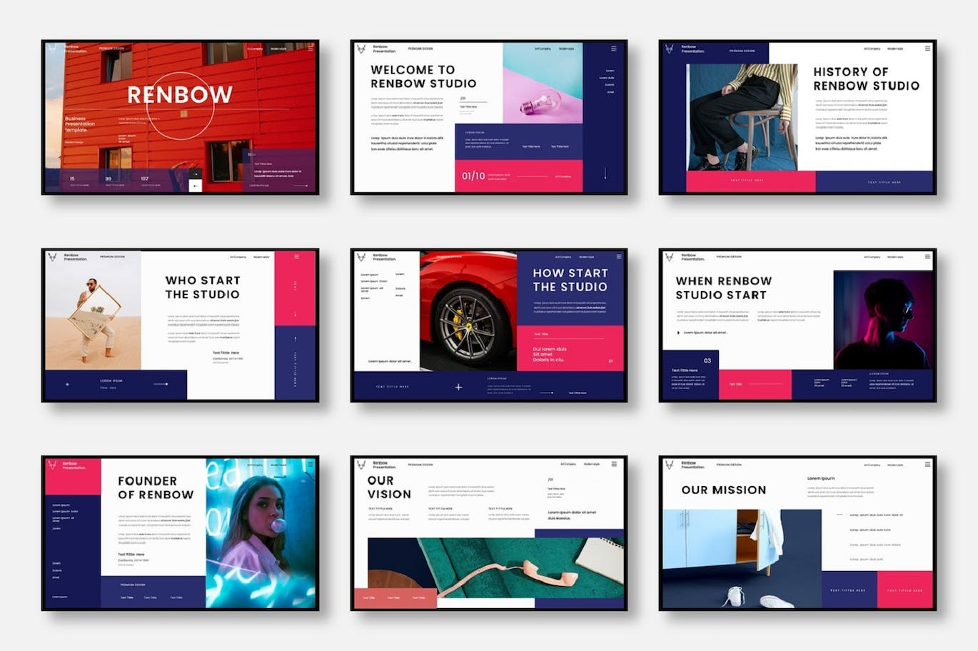 时尚高端绚丽多用途的高品质PowerPoint幻灯片演示模板（pptx）