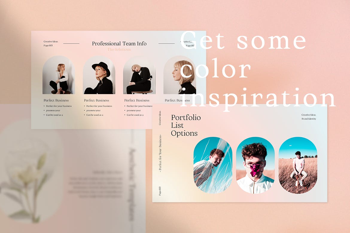 时尚优雅的PPT演示模板(PPTX)