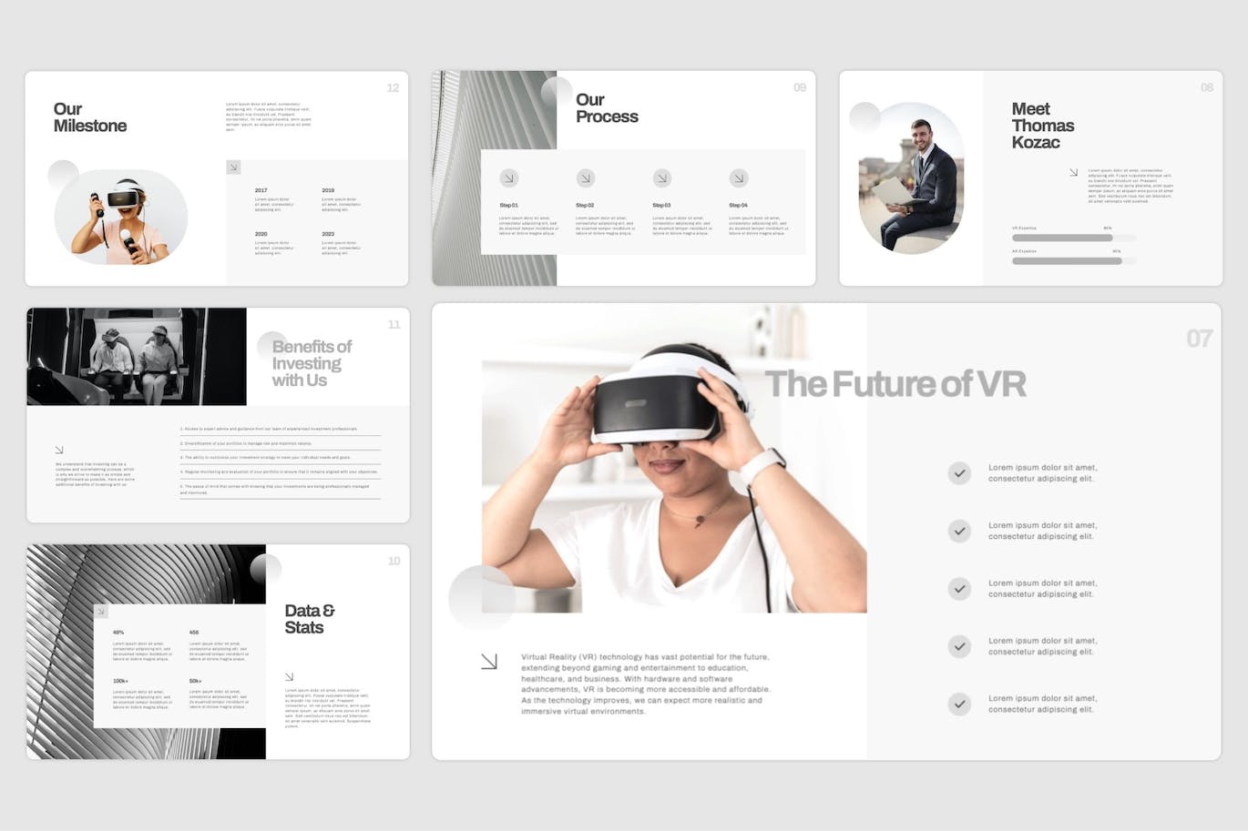 VR空间展示PPT模板 (PPTX)