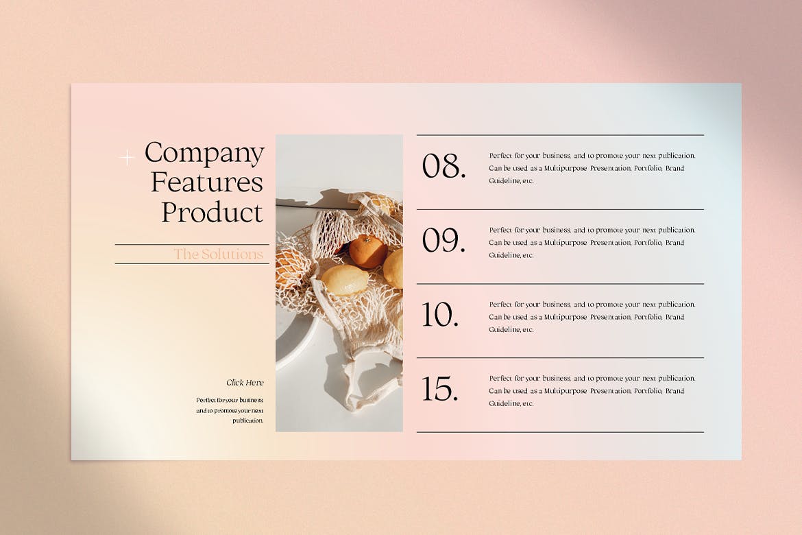 时尚优雅的PPT演示模板(PPTX)