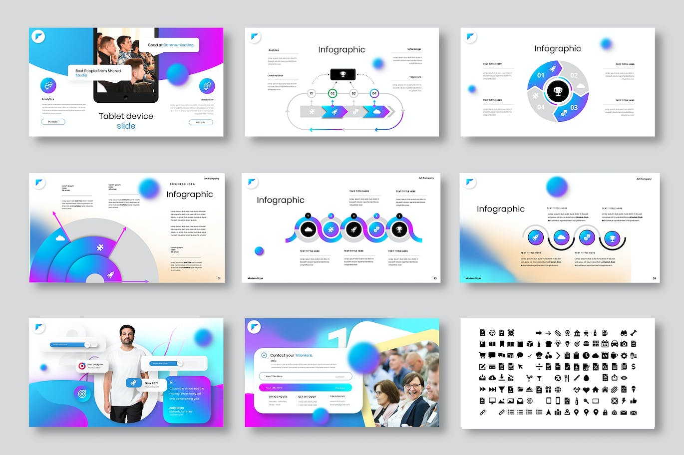 创意机构介绍PPT模板 (PPTX)