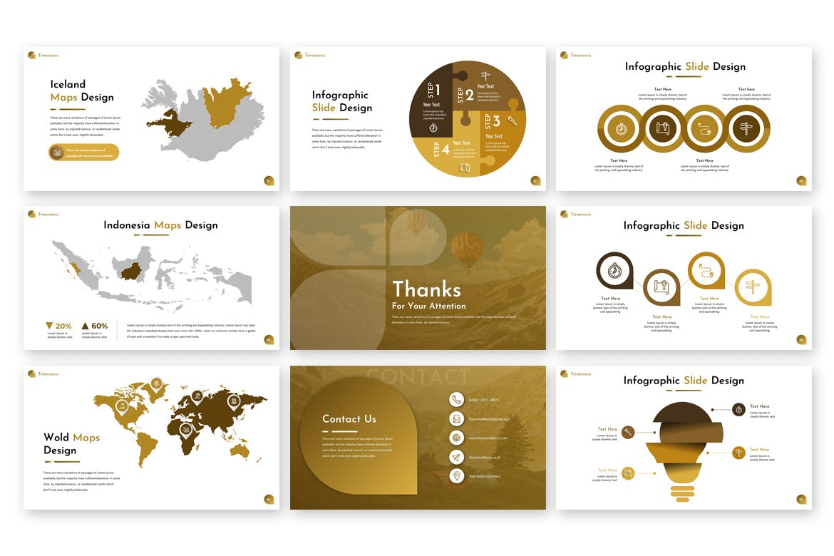 Triverona – 高端旅行风景PPT模板(PPTX)