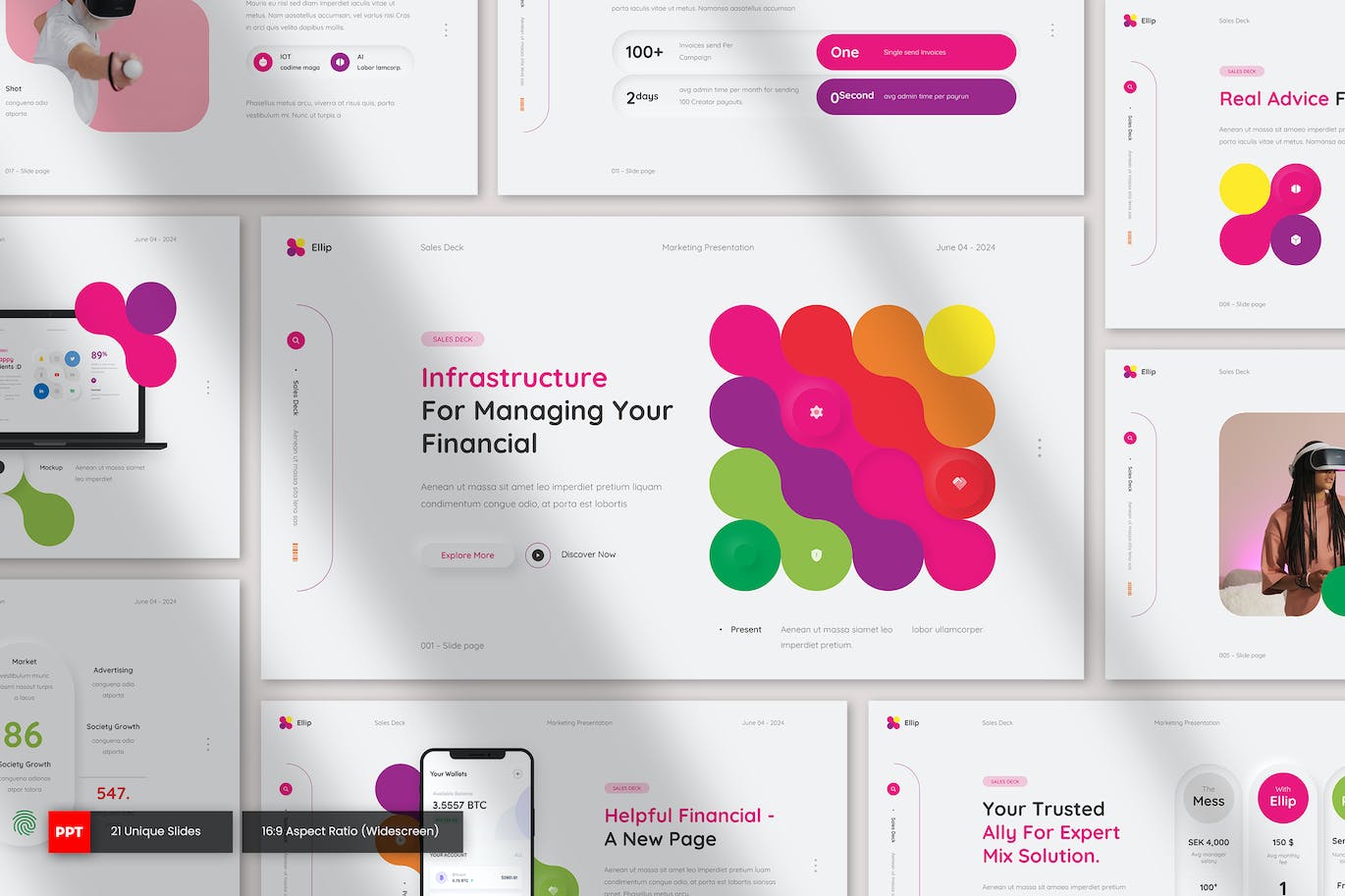 销售数据PPT模板 (PPTX)