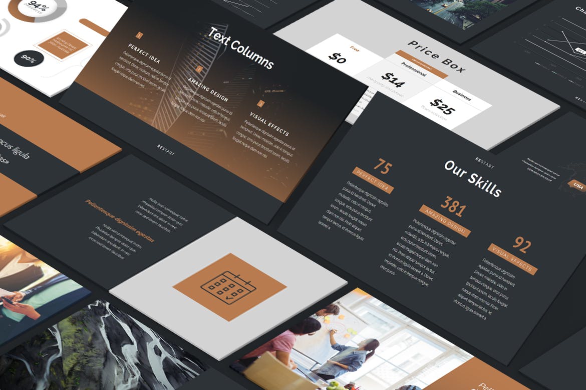 Restart – 商业机构ppt模板(PPT,PPTX)