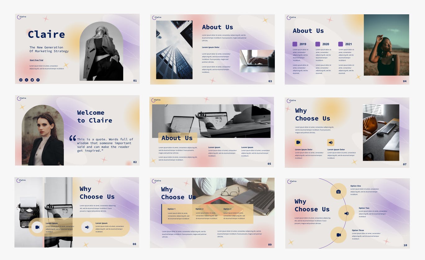 市场策略介绍PPT模板 (PPTX)