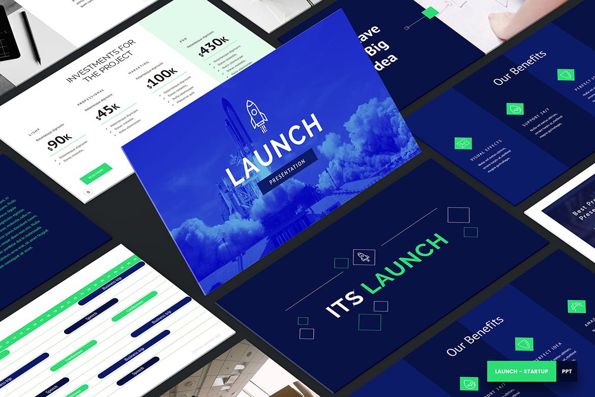 Launch – 业务启动幻灯片模板(PPT,PPTX)