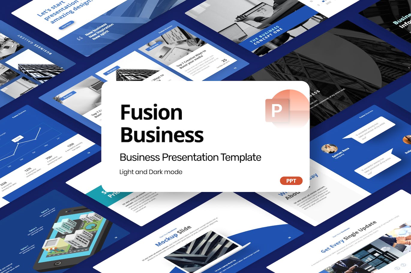 品牌商业时尚PPT模板 (PPTX)