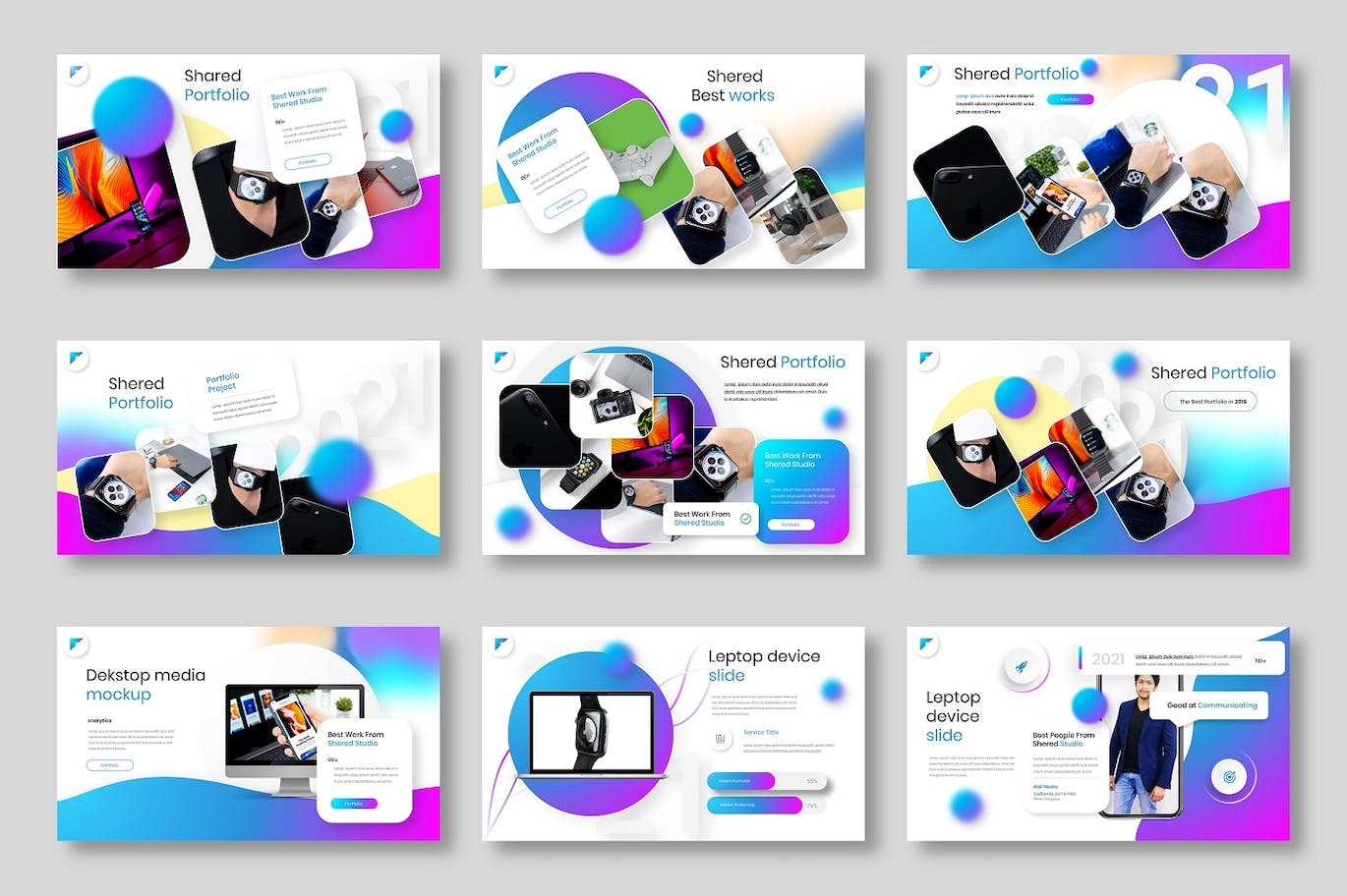 创意机构介绍PPT模板 (PPTX)