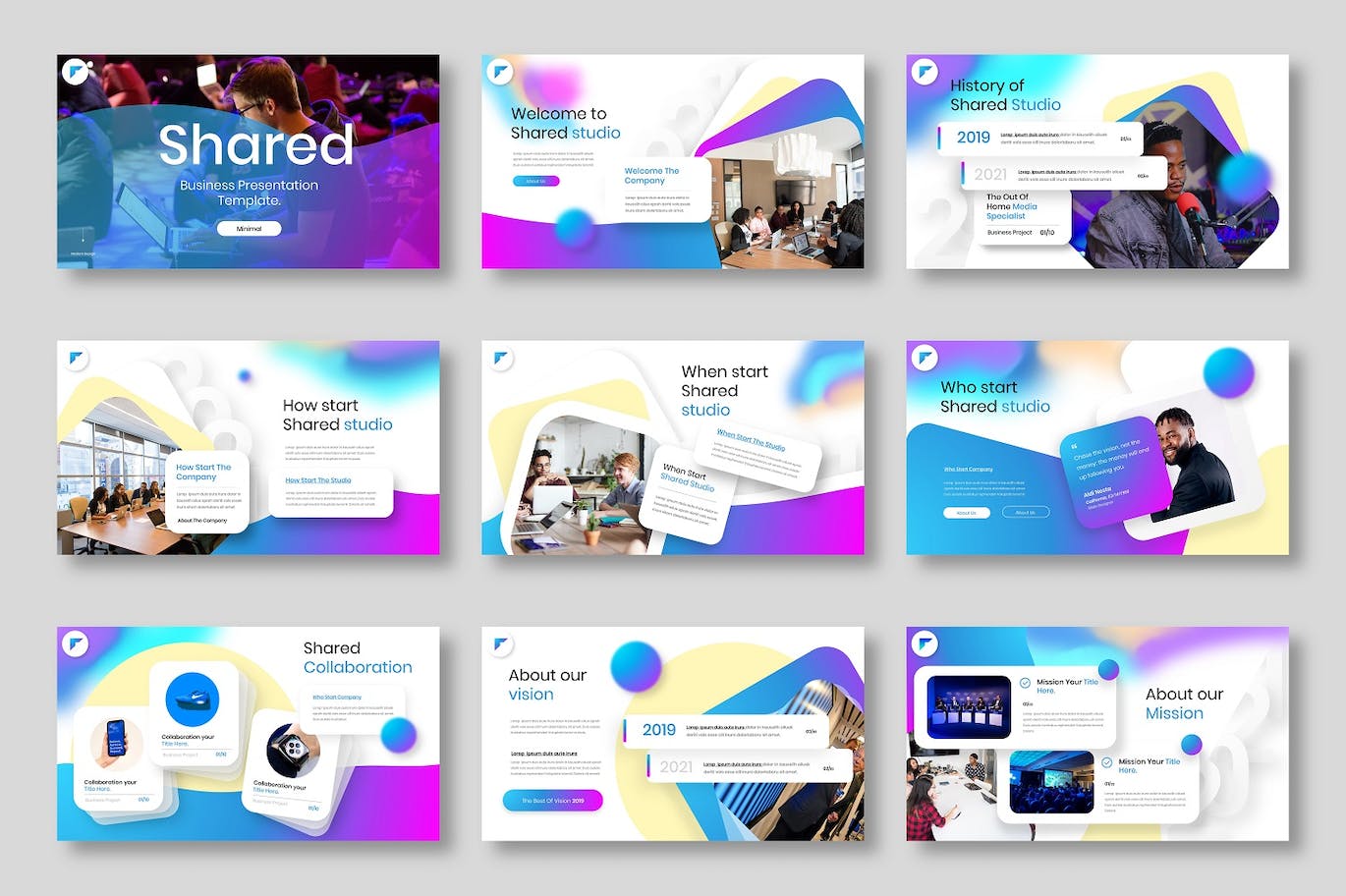 创意机构介绍PPT模板 (PPTX)