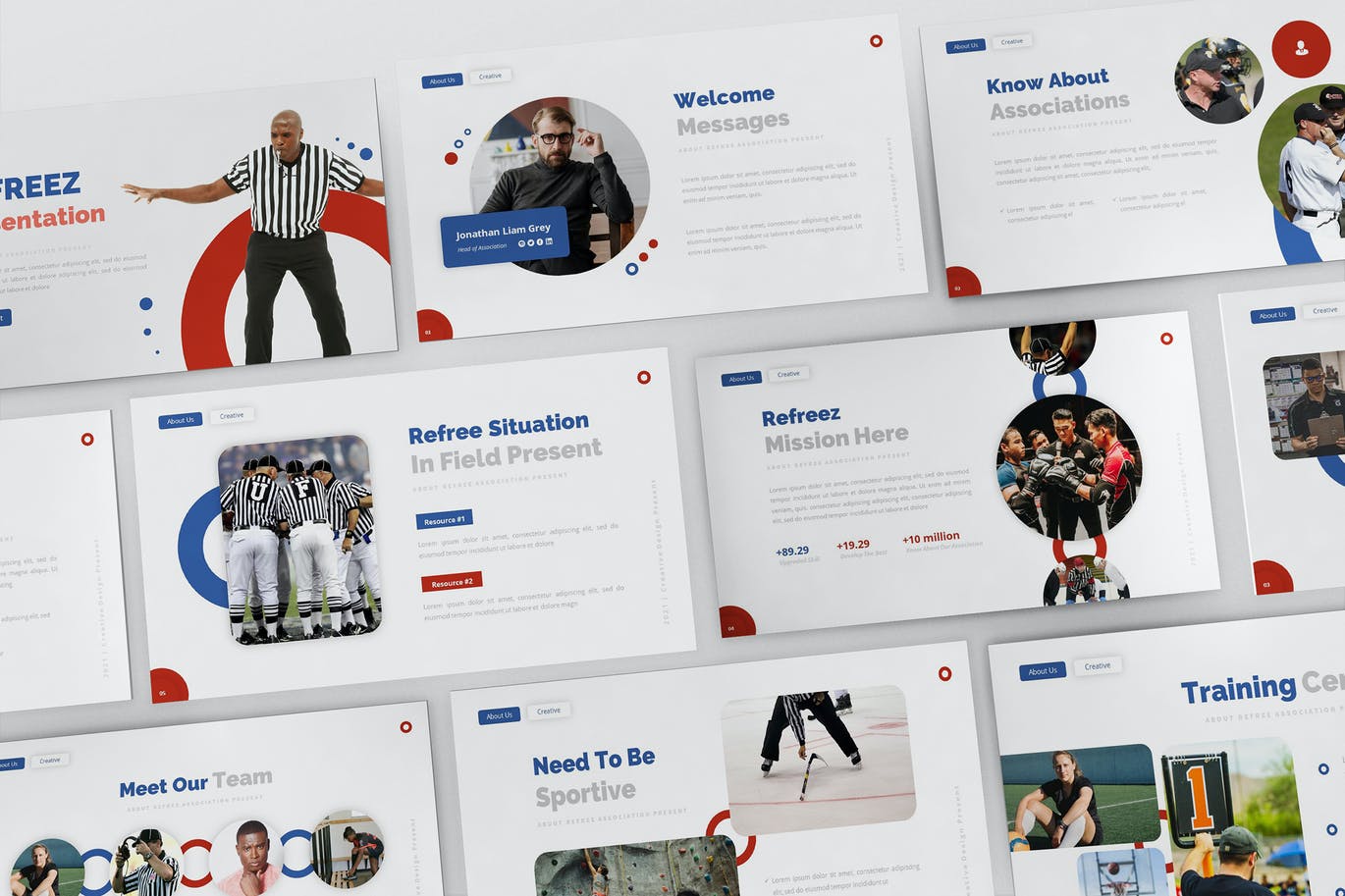 时尚高端简约清新多用途运动PPT演示模板（pptx）