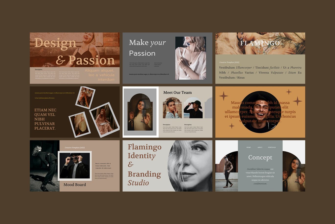 复古优雅简约的高品质PPT模板（pptx）