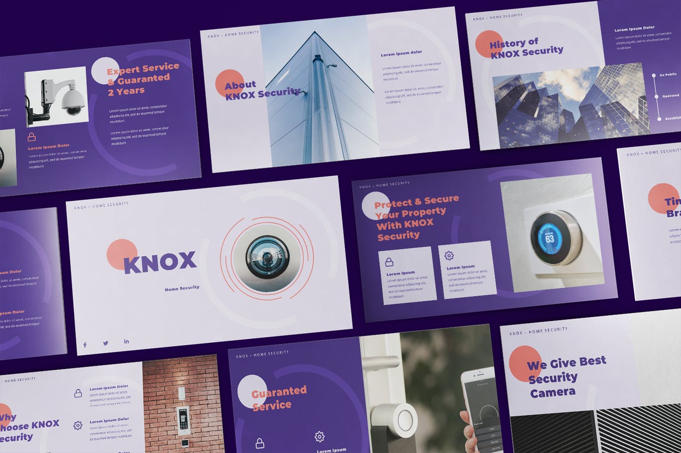 紫色高端家庭安全演示PPT模板（pptx）