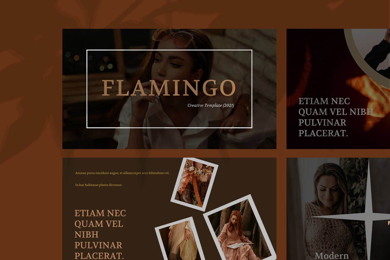 复古优雅简约的高品质PPT模板（pptx）