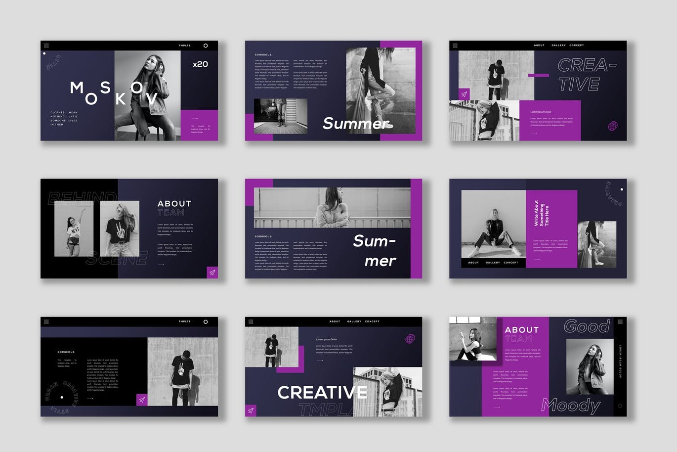 简约时尚高端多用途的PPT演示模板（pptx）