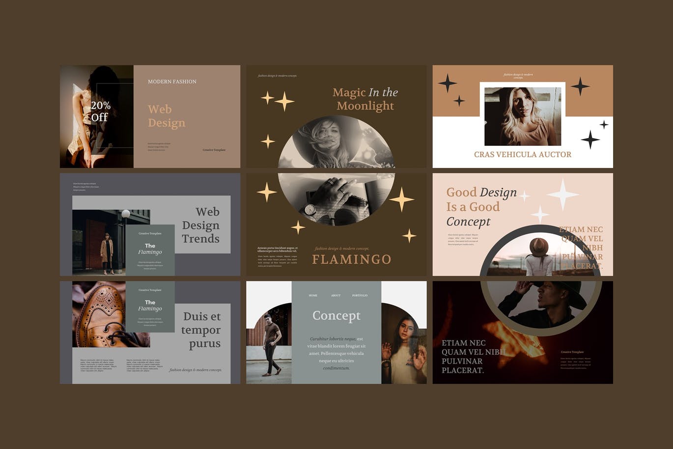 复古优雅简约的高品质PPT模板（pptx）