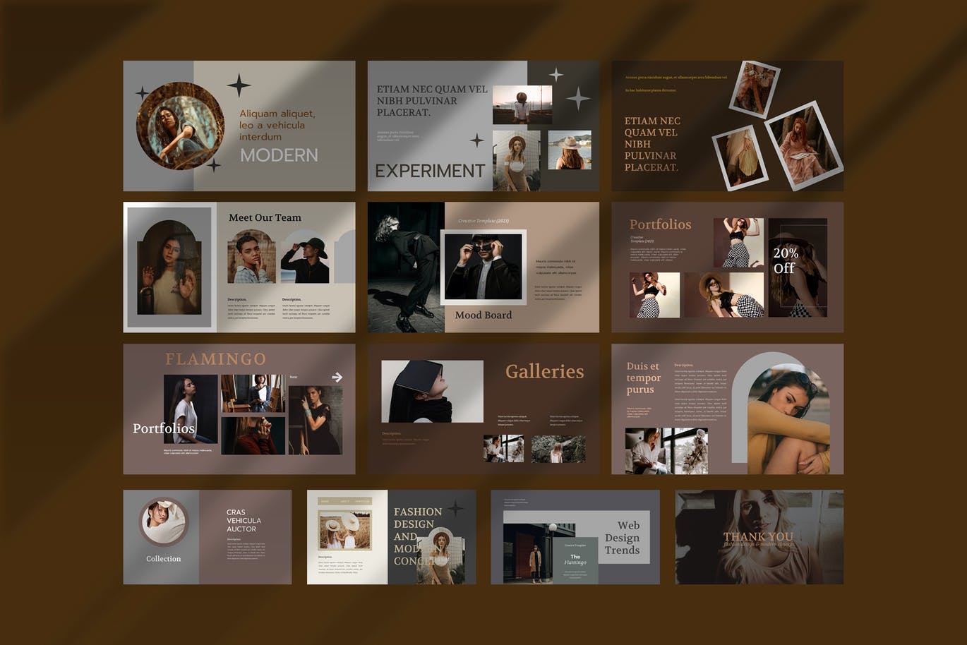 复古优雅简约的高品质PPT模板（pptx）