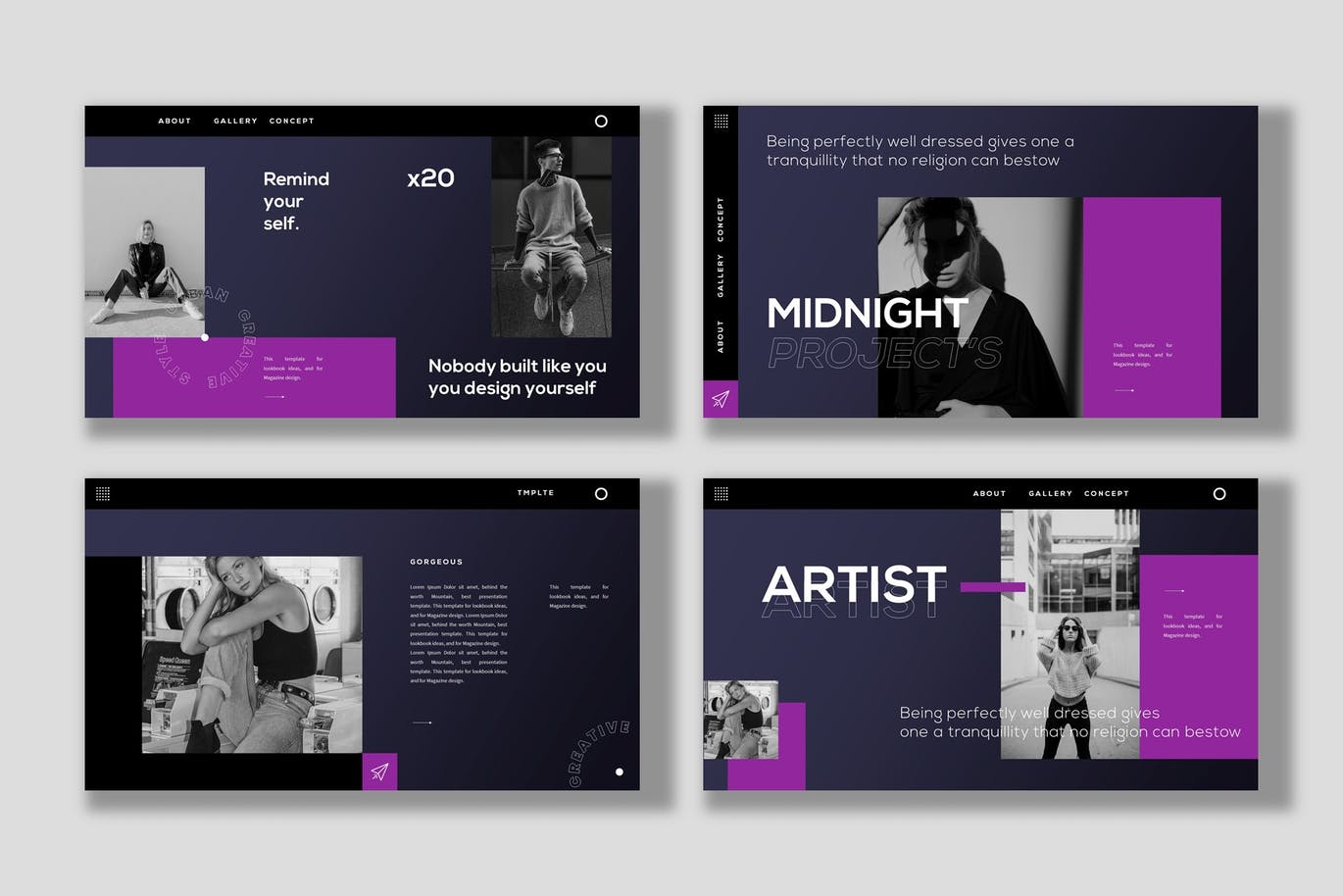 简约时尚高端多用途的PPT演示模板（pptx）