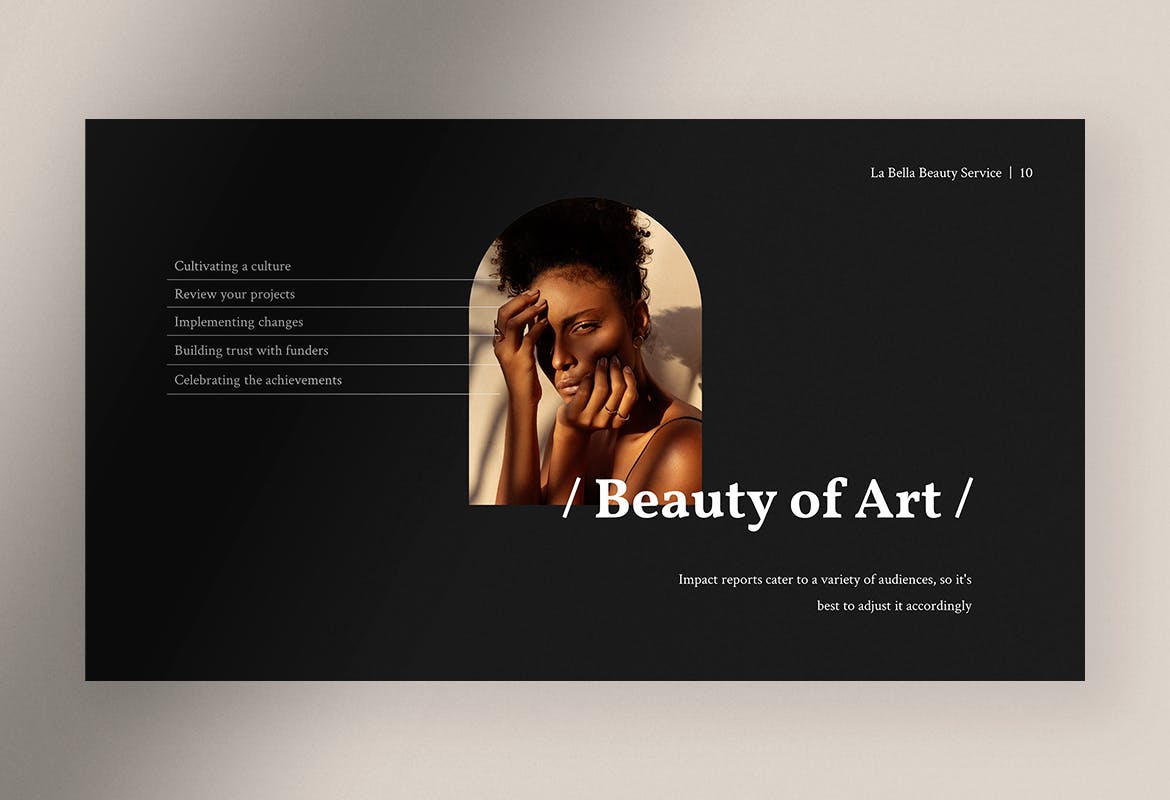 美容服务行业PPT模板 (PPT,PPTX)