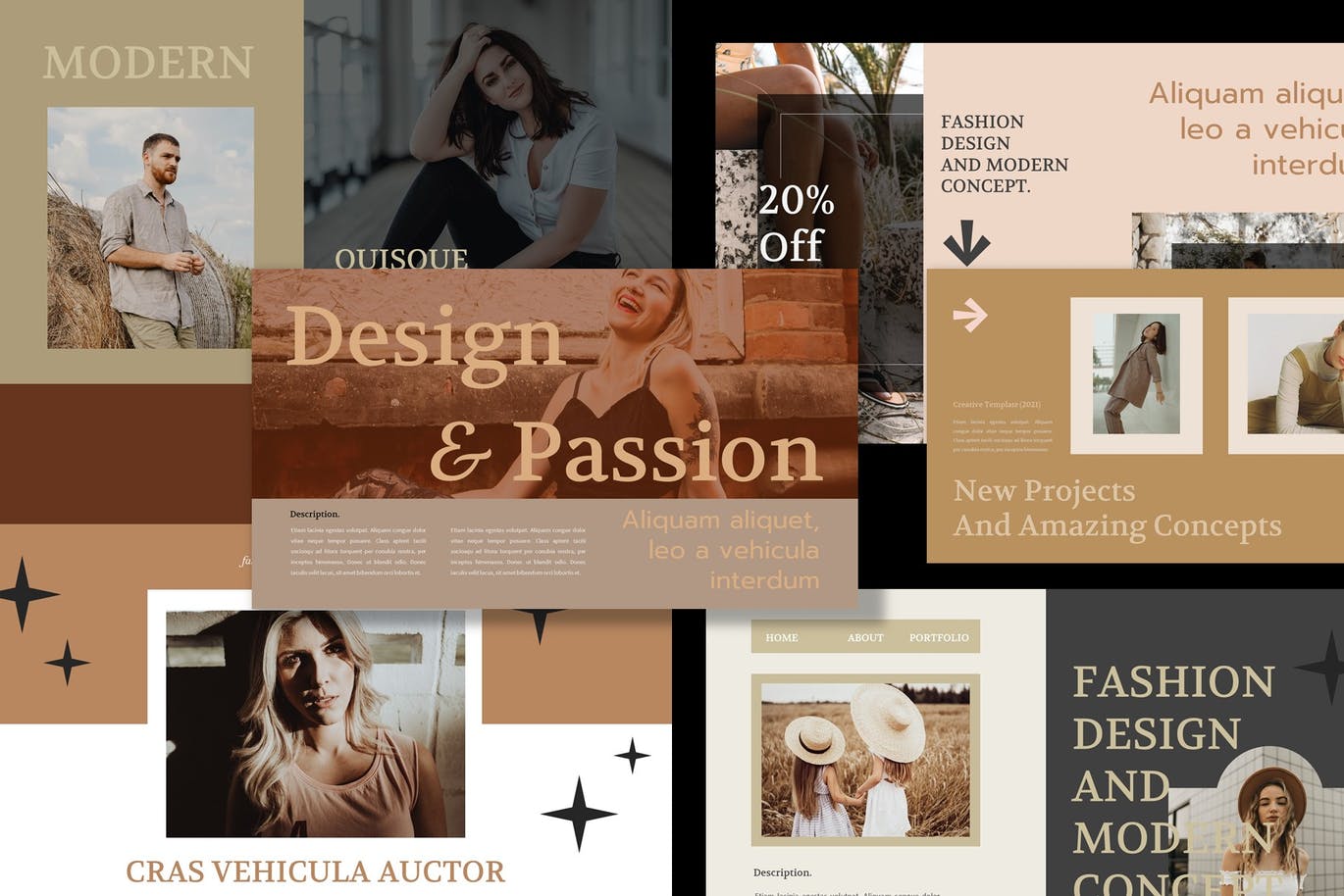 复古优雅简约的高品质PPT模板（pptx）