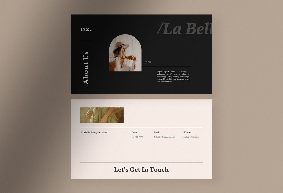 美容服务行业PPT模板 (PPT,PPTX)