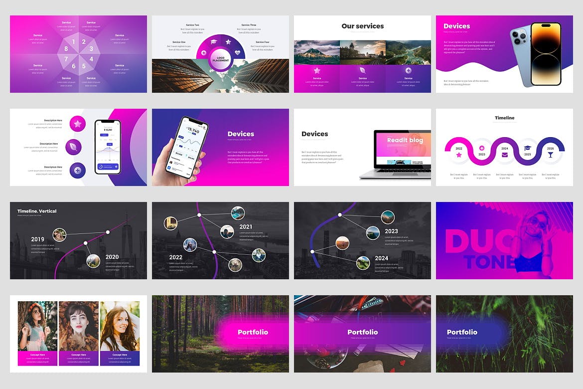 商务极简主义信息图表 (PPTX)