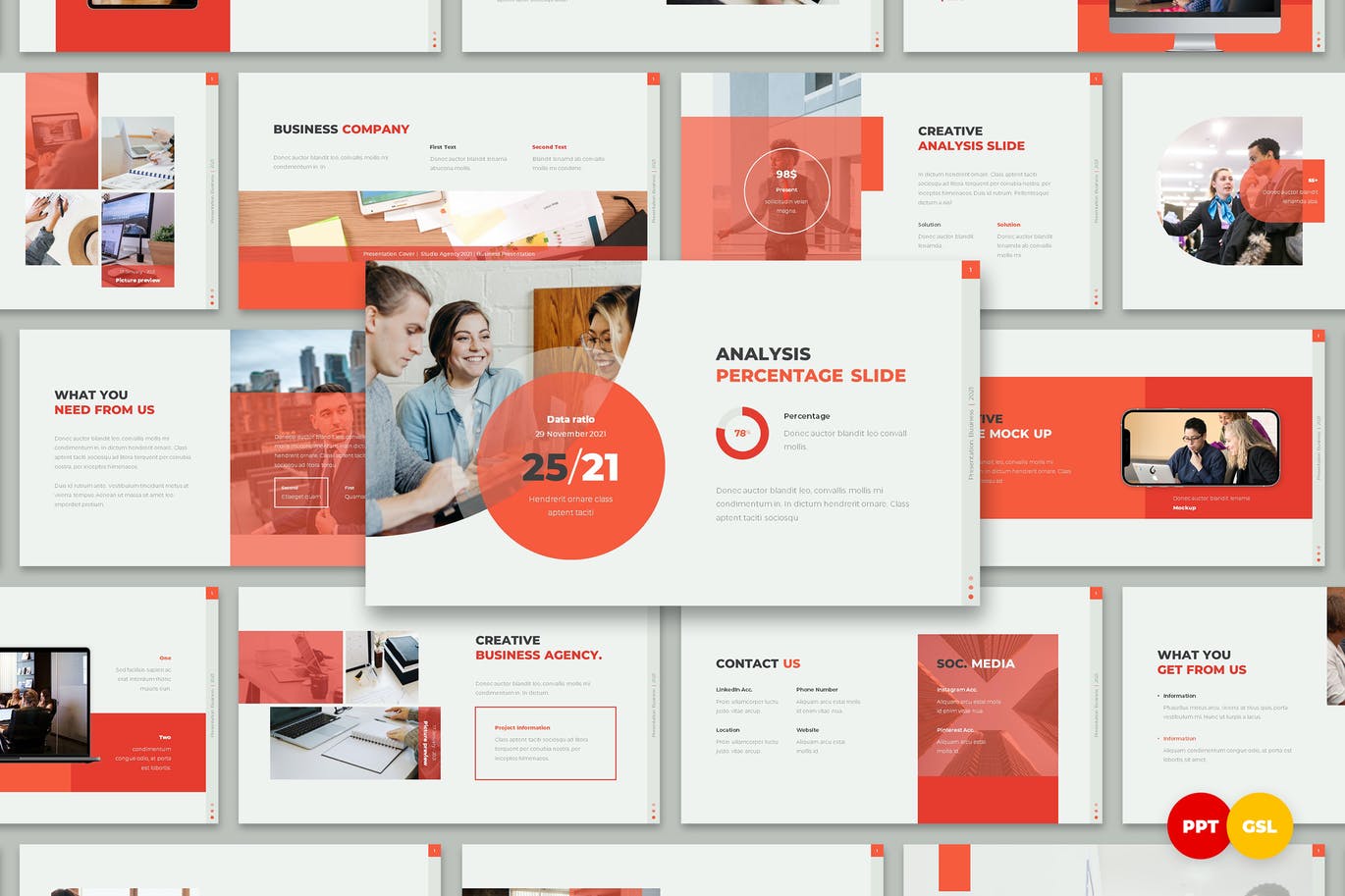 时尚简约优雅多用途商业商务PPT演示模板（pptx）