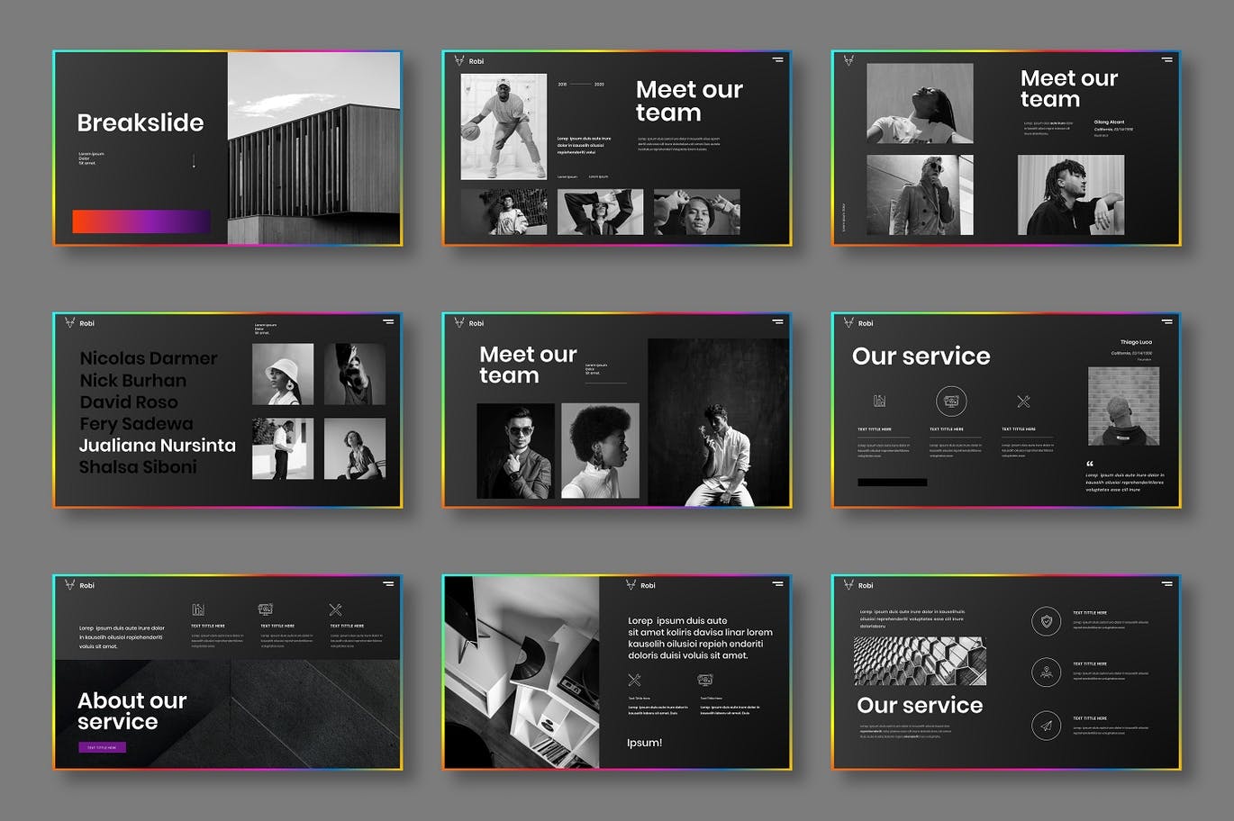 高端时尚简约商业商务PPT演示模板（pptx）