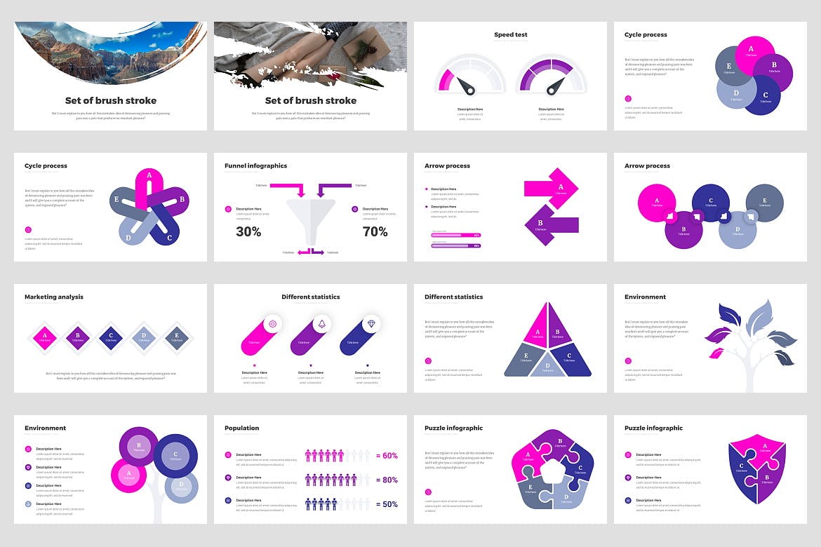 商务极简主义信息图表 (PPTX)