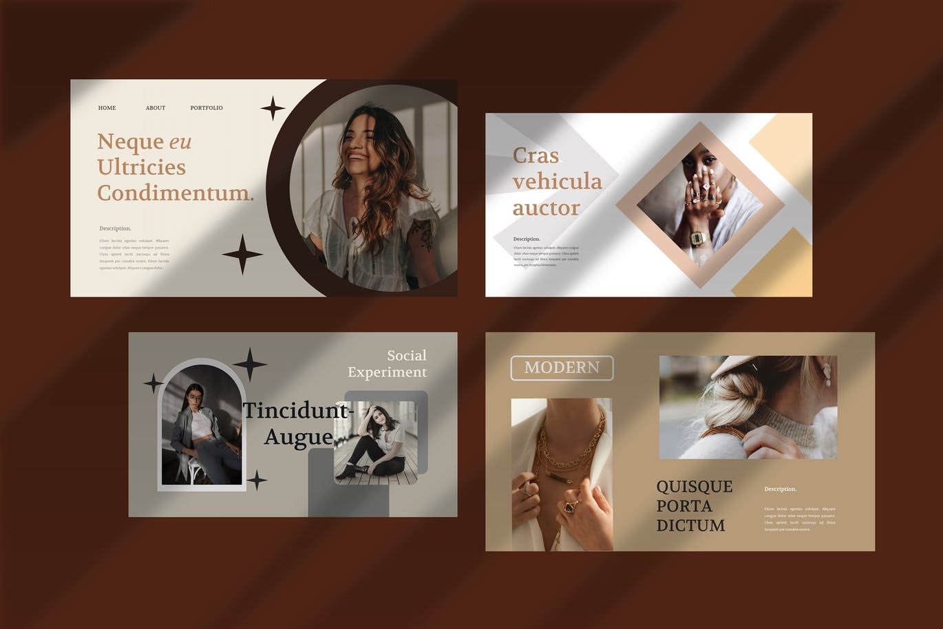 复古优雅简约的高品质PPT模板（pptx）