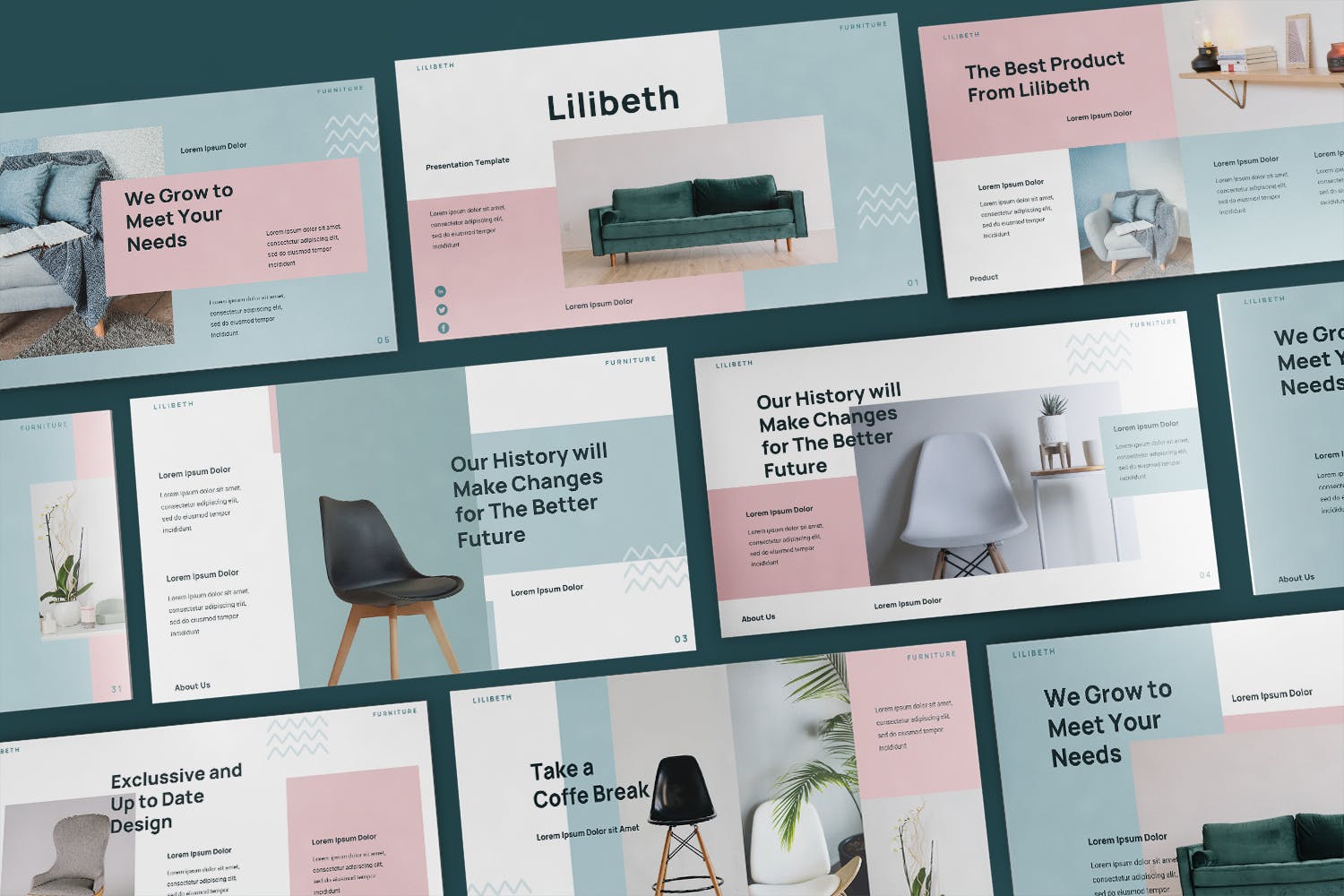 时尚家具演示ppt模板 (PPTX)