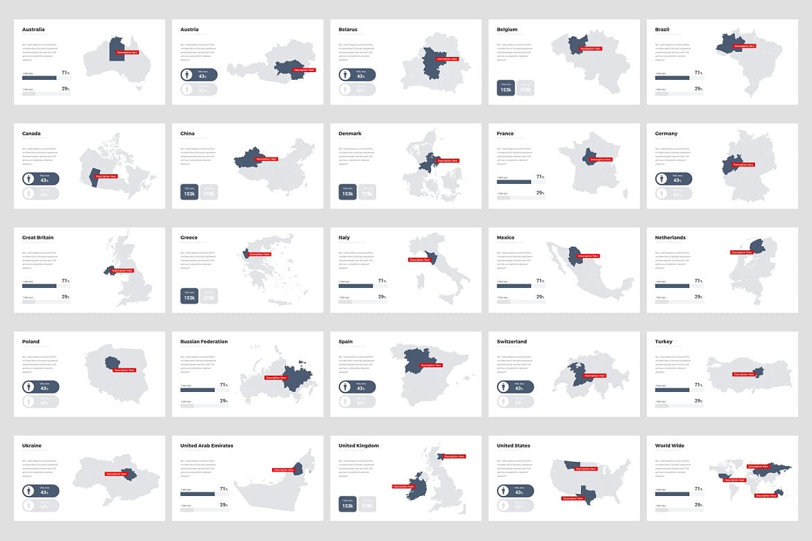 商务极简主义信息图表 (PPTX)