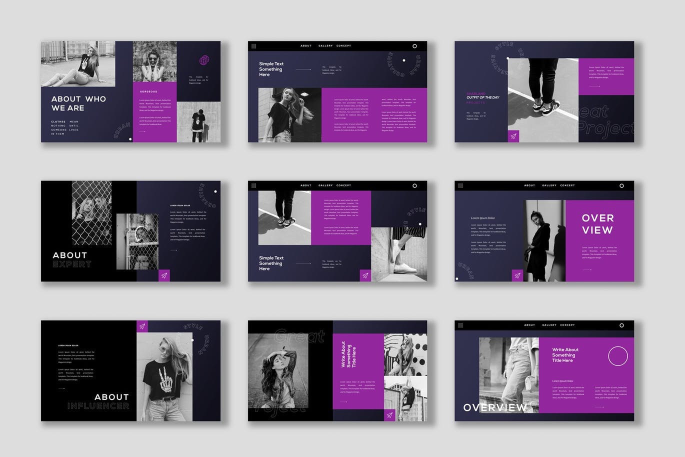 简约时尚高端多用途的PPT演示模板（pptx）