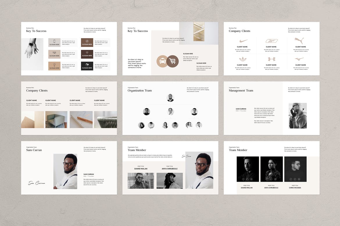 金色简约优雅商业计划书PPT模板（pptx）